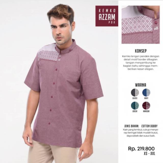 Kemko Kemeja Koko Azzam Pendek Rabbani