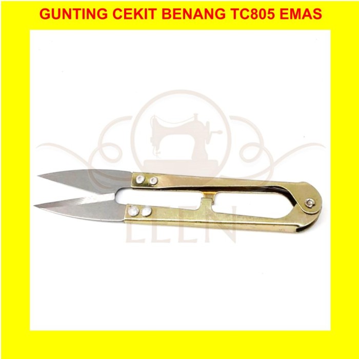 Gunting Cekit EMAS GRADE A BAJA KARBON Pemotong Benang Cekris LEEN
