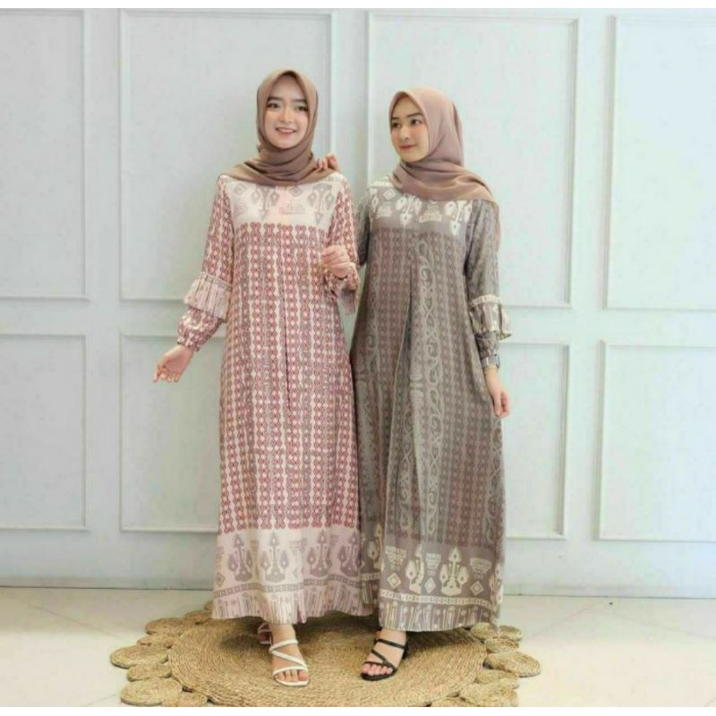 Baju Gamis Wanita Muslim Syari Elegan Modern Model Terbaru