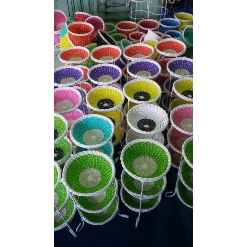 Rak bumbu rak bawang rotan sintetis