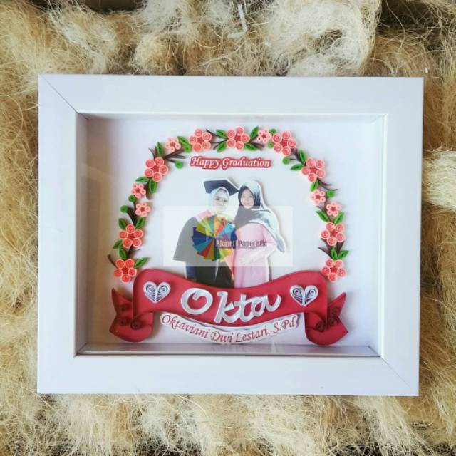 

Name Quilling Plus Photo / Kode: NQP01 #paperquilling #kadounik #kadowisuda