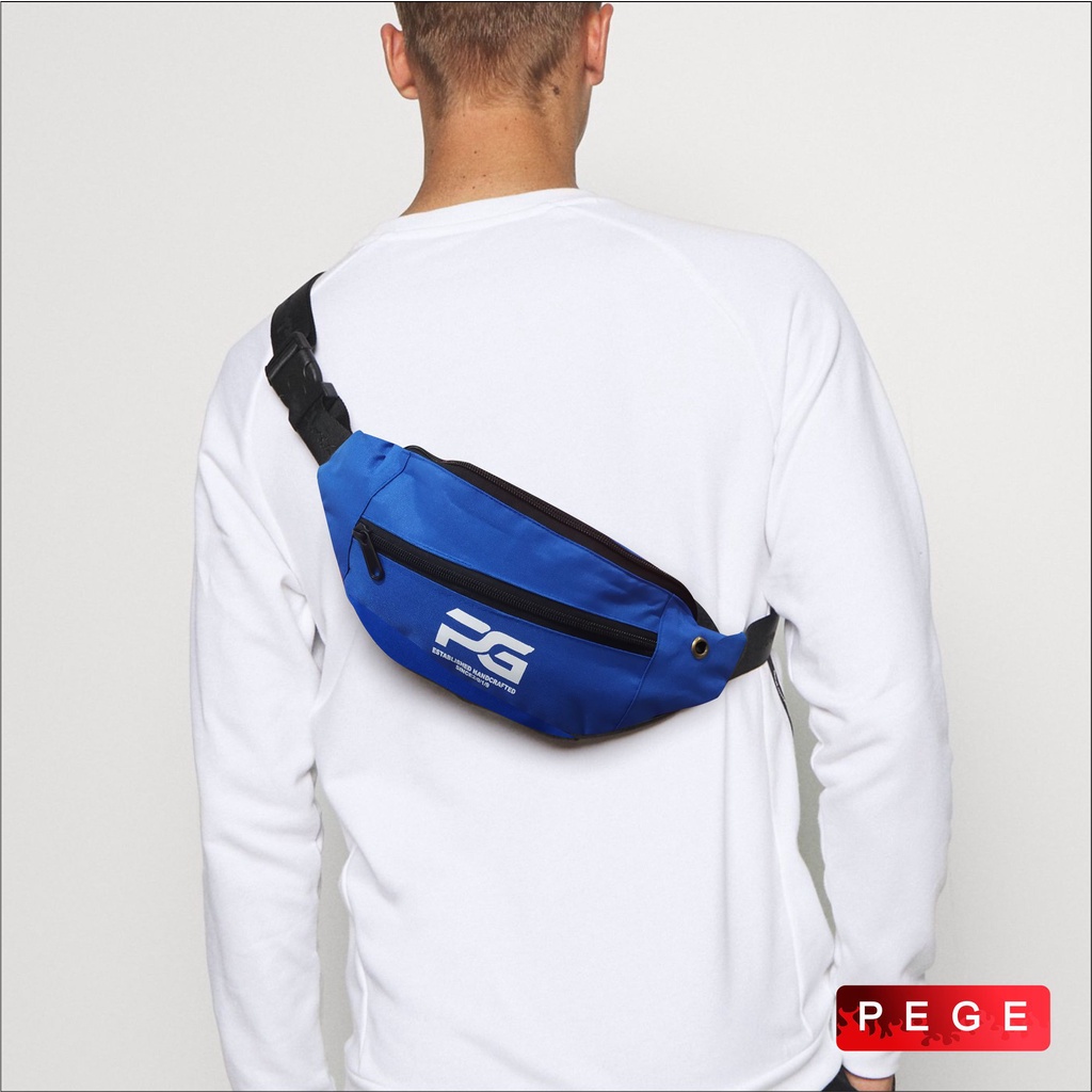 Tas Selempang Waistbag Pria Wanita Unisex Bisa Untuk Tas Pinggang Model Slempang Kombinasi Slingbag Bahu Kasual - PG - 8853