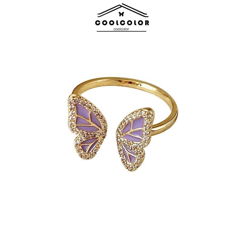 COD❤️Cincin Kupu-kupu Wanita Desain Niche Cincin Unik Mutiara kelas atas Fashion Ring Jewelry Perhiasan Aksesoris Hadiah Ulang Tahun