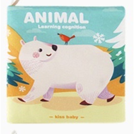 [Rumah MAINAN] Mainan edukasi Buku bayi kain/Baby first book baby birthday gift kado lahiran bayi-ANIMAL