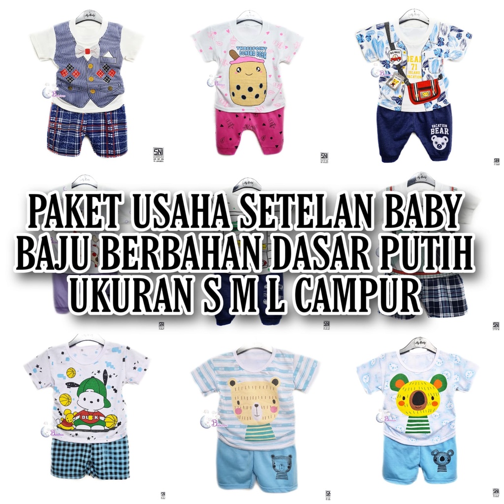 PAKET USAHA BAJU SETELAN BABY BOBOBAM ISI 60PCS SUPER MURAH DAN HEMAT BEST SELLER