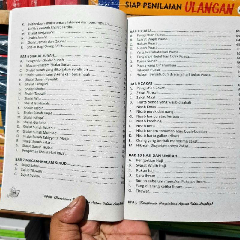 Buku RPAIL Untuk SD, SMP, SMA dan UMUM : Rangkuman Pengetahuan Agama Islam Lengkap