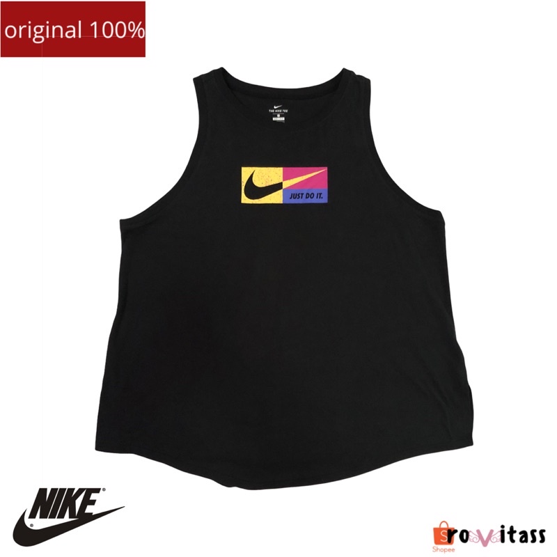 NIKE Tank Top Big Size Woman Black purple lilac pink yellow / Baju Tank Top Big size Wanita / Baju a