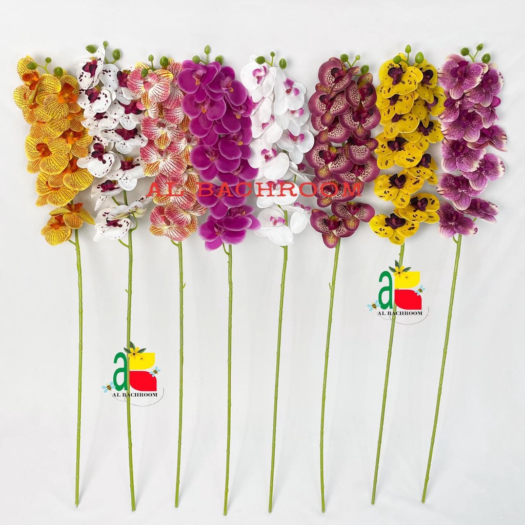 B8087 BUNGA ANGGREK LATEX K11 TINGGI 80CM BUNGA PLASTIK DEKORASI RUMAH WEDDING ARTIFICIAL FLOWERS