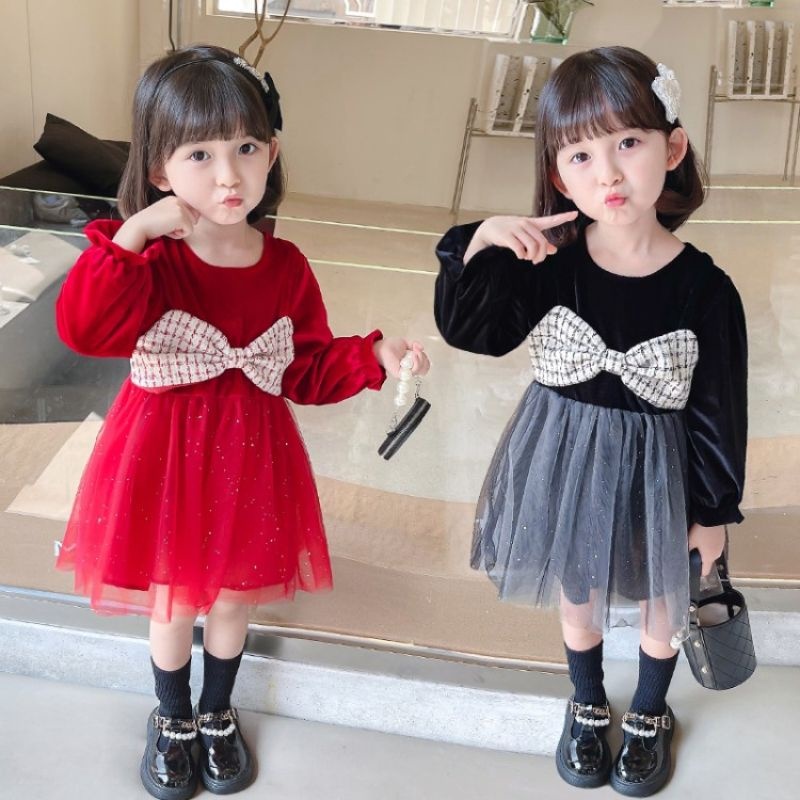 LittleAaron DRESS MINI CARLA EBV Baju Dress Anak Perempuan Import