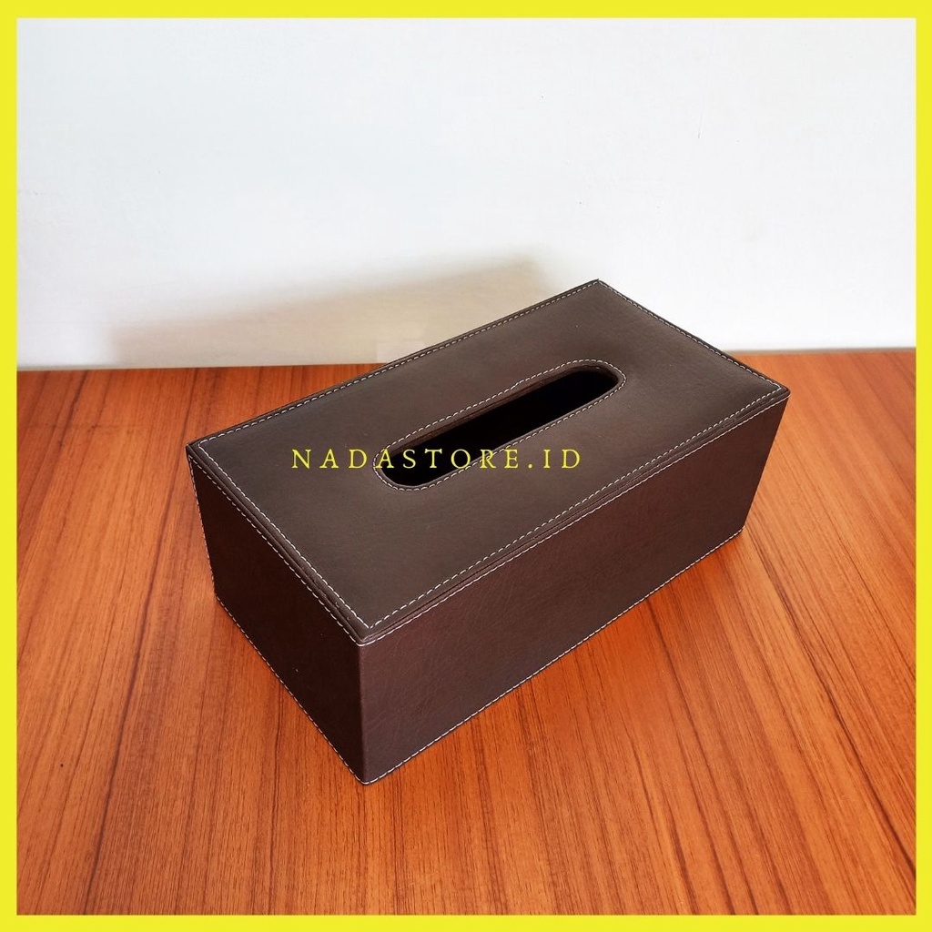 NADASTORE - TEMPAT TISU / KOTAK PENYIMPANAN TISU BAHAN KULIT SIZE 25X13X9 CM