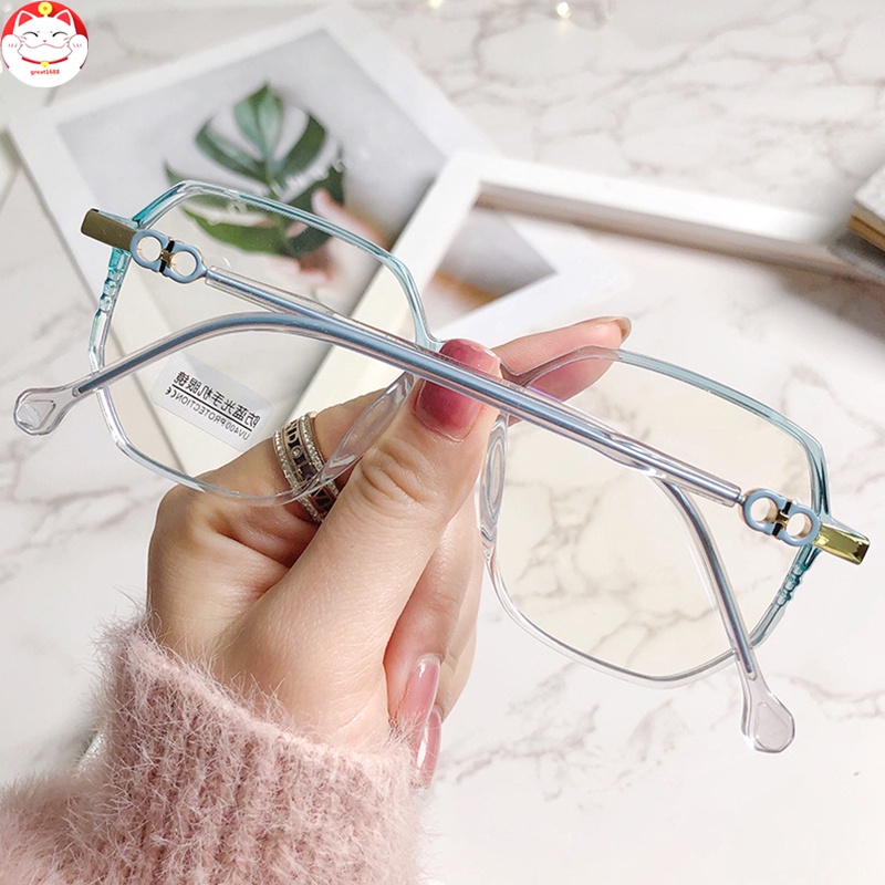 Blue Light Blocking Glasses Anti Eye Strain Fashion Metal Frame Glasses For Reading Play Computer