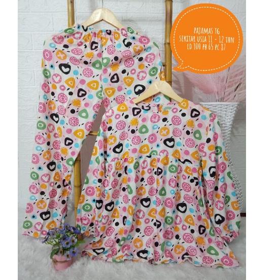 BDT.14My22ᴷ– Set PAJAMAS ANAK Tanggung Rayon Babydoll 9 - 11 tahun / One set tanggung dan remaja