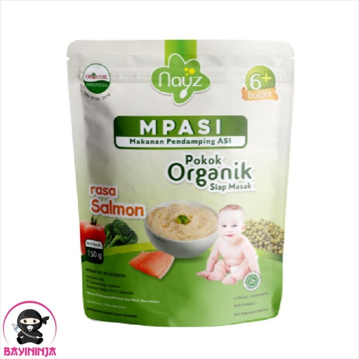 

NAYZ MPASI Bubur Bayi 6 to 12 Bulan Rasa Salmon 150 g T-Ninjabayi 01