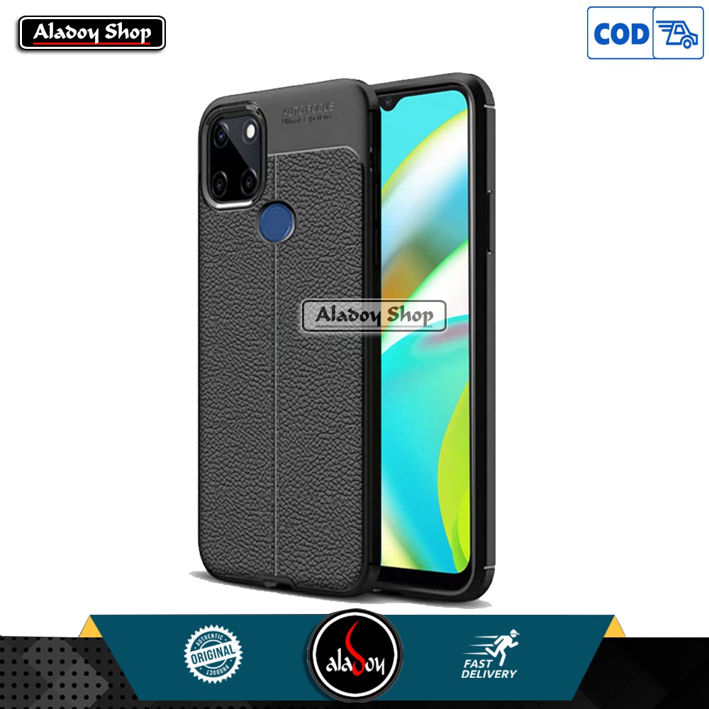 Case Realme C11 , C12 , C15 Ultra Slim Autofocus Leather Premium Soft Case