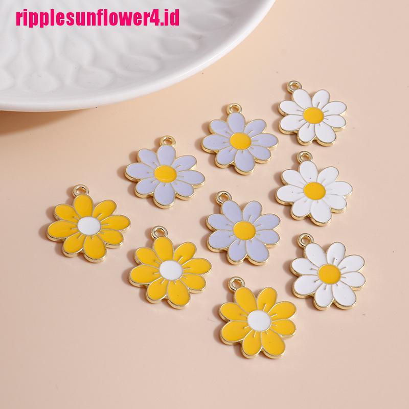 10pcs Kalung Dan Anting Liontin Bunga Daisy