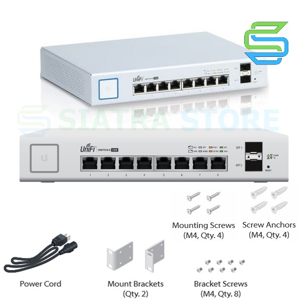 Ubiquiti US-8-150W Unifi Switch Managed PoE+ 8Port 150Watt