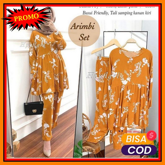 Setelan Panjang Motif Oneset Tydie Set Rayon Panjang Baju Setelan OB223 Arimbi Set | Setelan Wanita