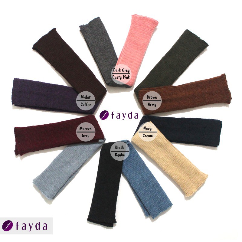 Handsock Jempol Rajut 2in1by Fayda Manset Tangan Muslimah