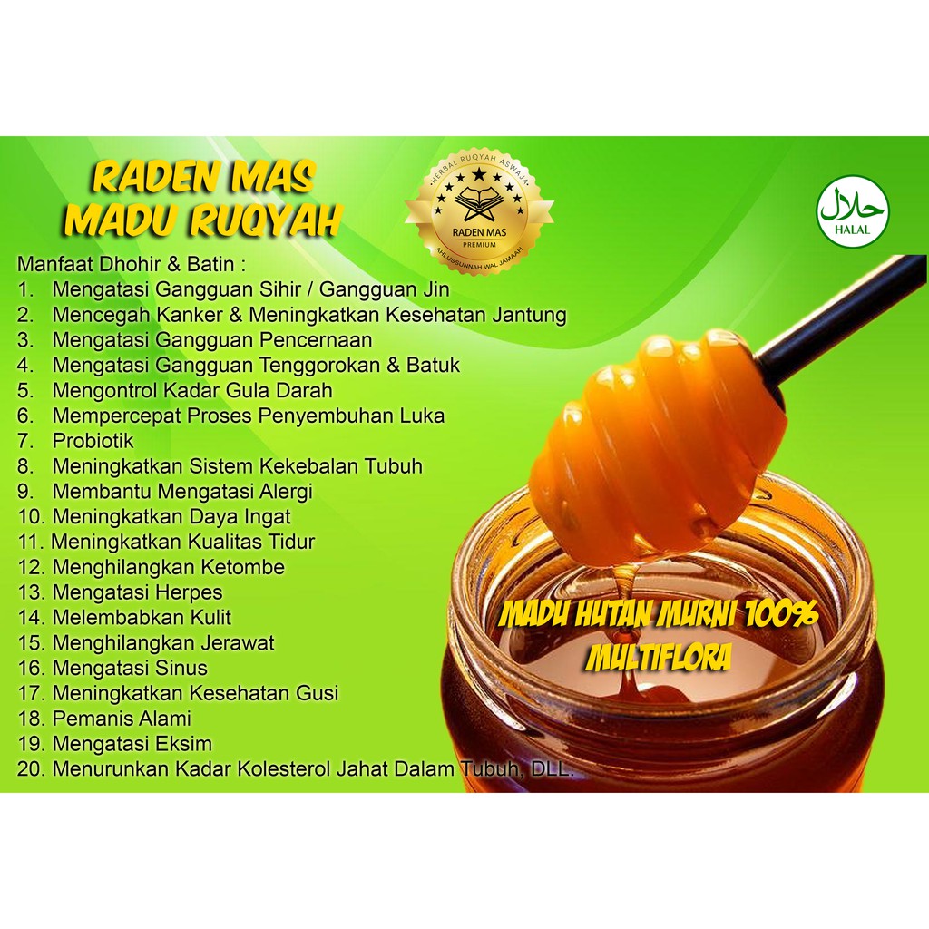 

Madu Hutan Multiflora Ruqyah Raden Mas 100ml