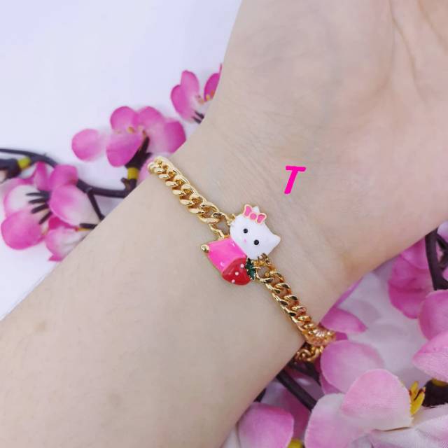 Gelang tangan GA-16 xuping anak hello Kitty xuping  pjg16cm