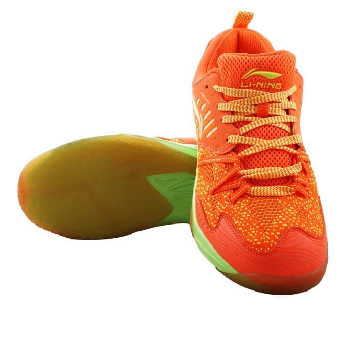 Sepatu Badminton Li-Ning/LiNing ARMOR Orange Lime Original