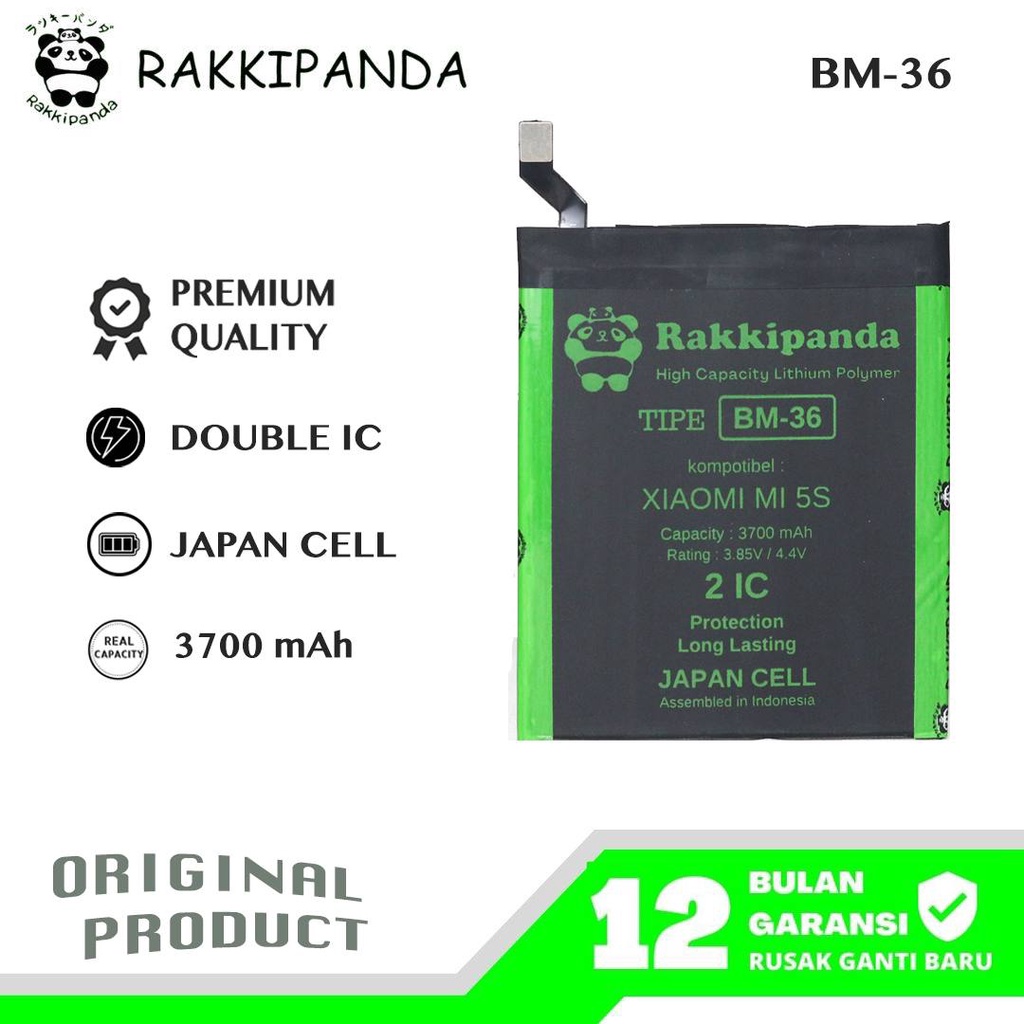 (R/K)- RakkiPanda - BM36 BM 36 Mi 5s Batre Batrai Baterai