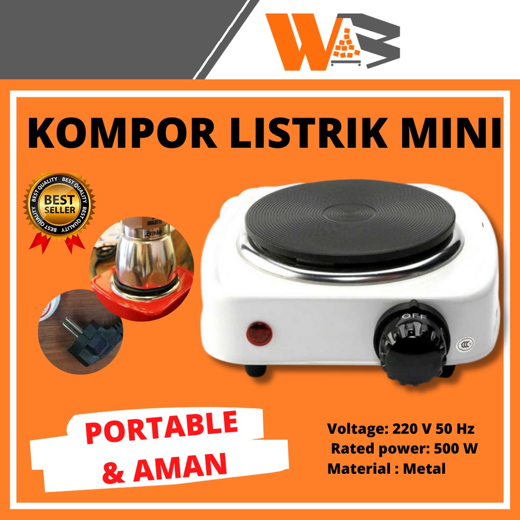 COD Kompor Listrik Mini Portable Kompor Elektrik Induksi Portable Mini 500W D82