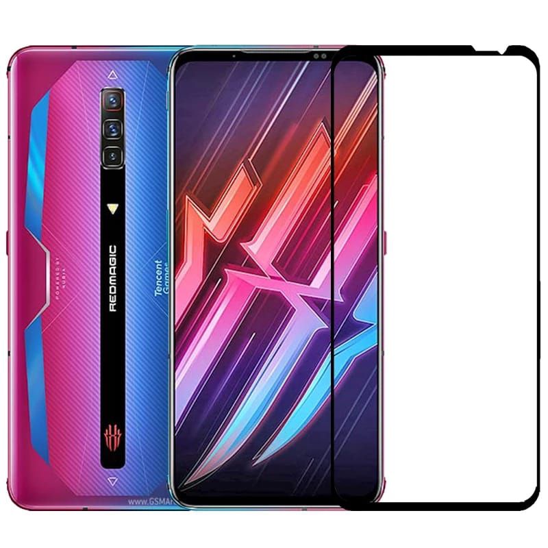 Tempered glass ZTE nubia Red magic 6 & 6 pro 6s pro Full Cover Persisi Hitam