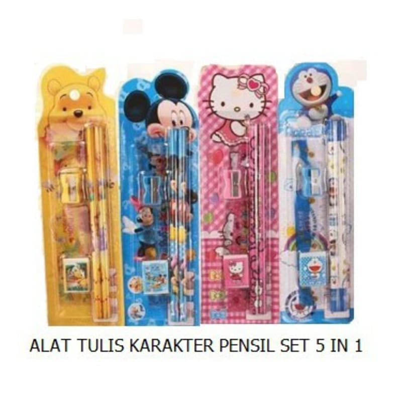 

Set Alat Tulis Sekolah 5 in 1 Mini Stationary Set Pensil Set Karakter 5in1 Motif Kartun ST162 LOK