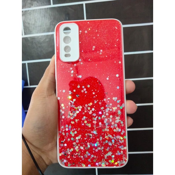Case Vivo Y12S Gliter Mewah original
