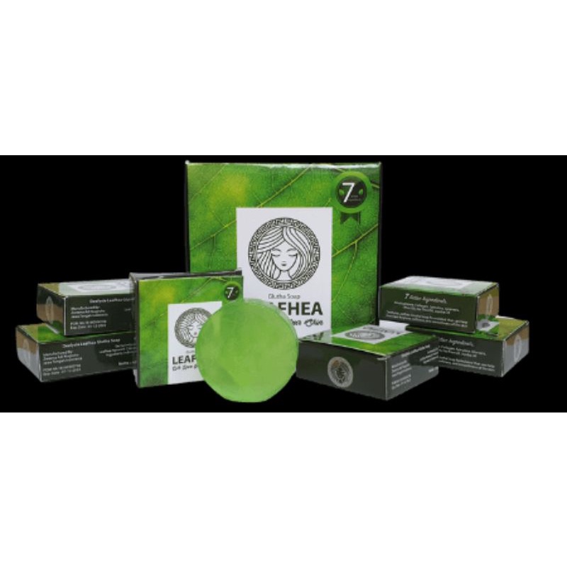 LEAFHEA Glutha Soap, Sabun kecantikan 100% Original, 1 box isi 16 pcs