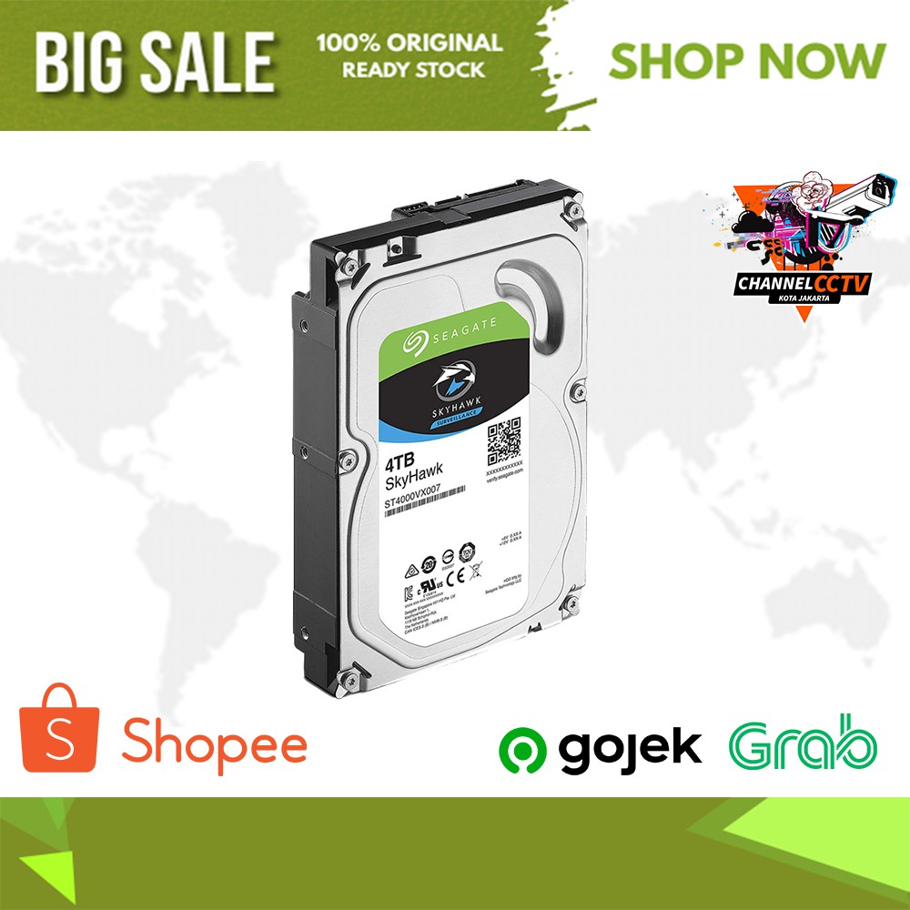 SEAGATE SKYHAWK 4TB HARD DISK CCTV / HARD DISK INTERNAL PC / HDD SEAGATE SKYHAWK