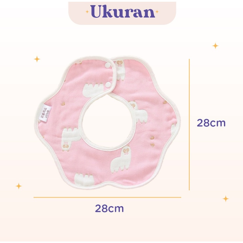 Bib Slabber / Slaber Bulat / Tatakan Iler bayi multifungsi sleber air liur bayi lembut CBKS LC