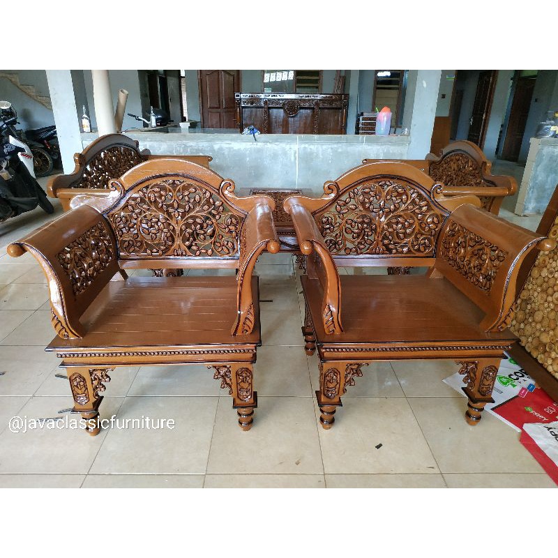 KURSI TAMU KALPATARU UKIR KAYU JATI FURNITURE JEPARA MEUBEL TERAS-3