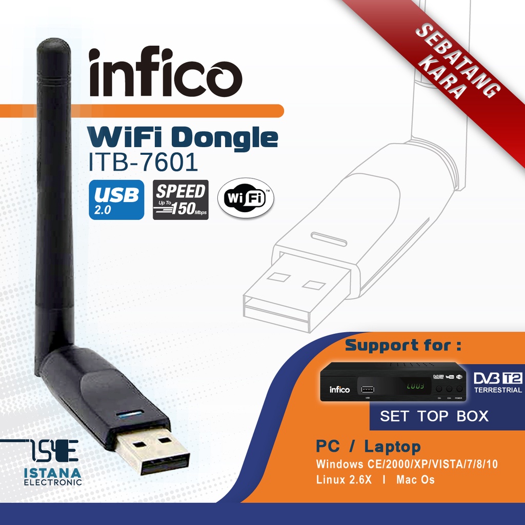 [COD] SALE DONGLE WIFI USB MERK INFICO ORIGINAL IMPORT, BER SNI RESMI ! Untuk Setopbox Dan PC Grosir PROMO- LAGI DISKON FREE ONGKIR #