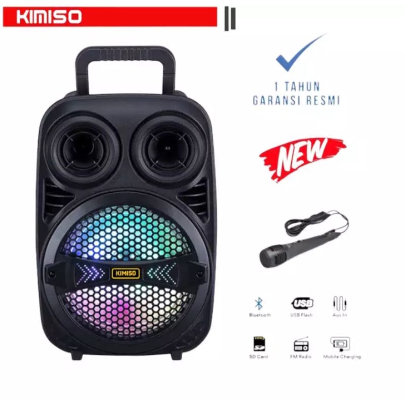NEW Speaker Bluetooth Kimiso 6.5in Subwoofer aktif Mp3 player FM Radio digital Subwoofer aktif Mp3 p