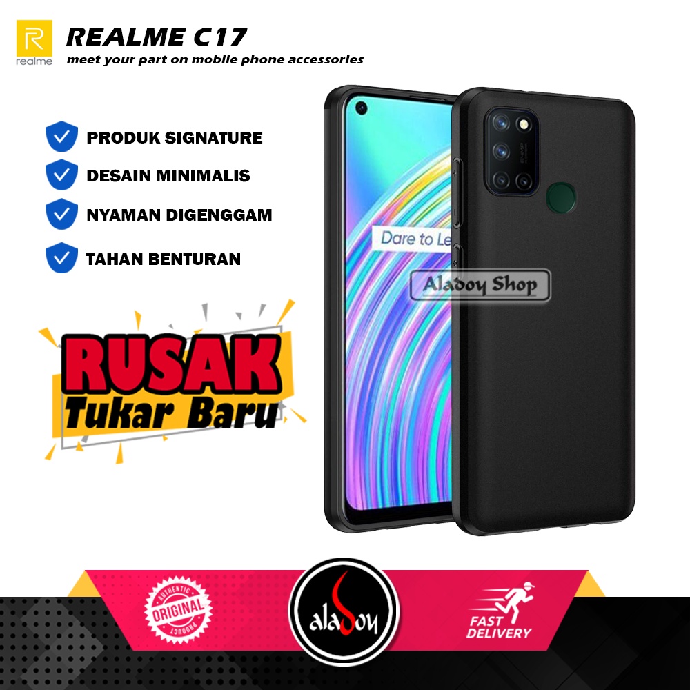 Case REALME 7I / REALME 7I Ultra Slim Black Matte Premium Soft Case Casing