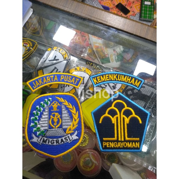 Badge bordir Kemenkumham imigrasi