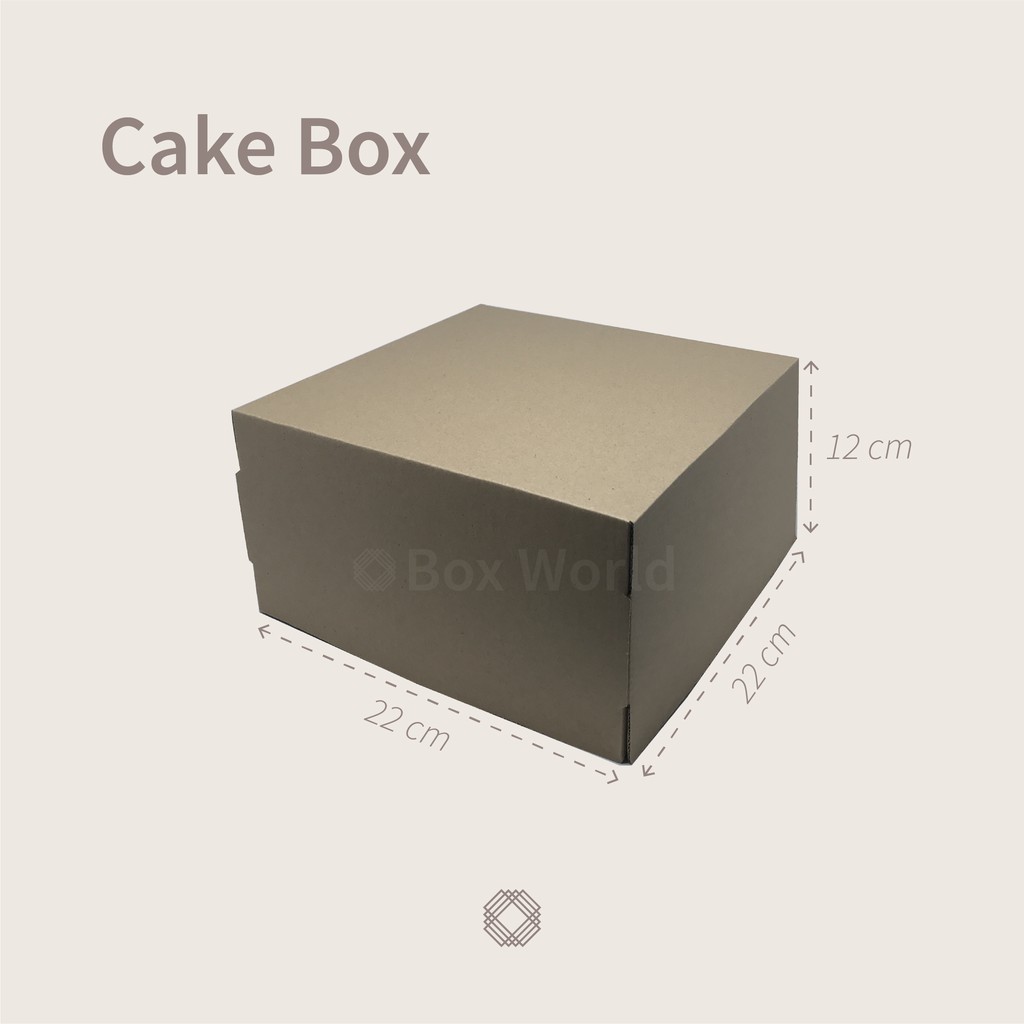 

Cake Box 22x22x12 - Kotak Kardus Dus Packaging Kue, Tart, Roti