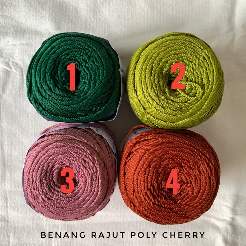 Benang Rajut Polycherry / Polyester Yarn / Benang Rajut / Crochet