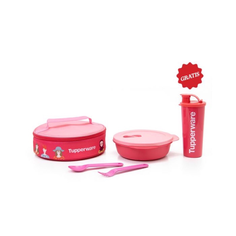 Tupperware FANCY CRYSTALWAVE LUNCH SET WITH GIFT