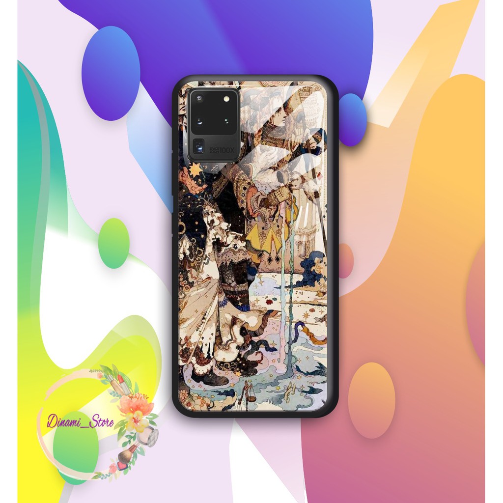 Back case glass ART WALLPAPER Iphone 5 6 6g 6g+ 7 7g 7g+ 8 8+ Xr X Xs Xs Max Se 2020 11 Pro DST1439