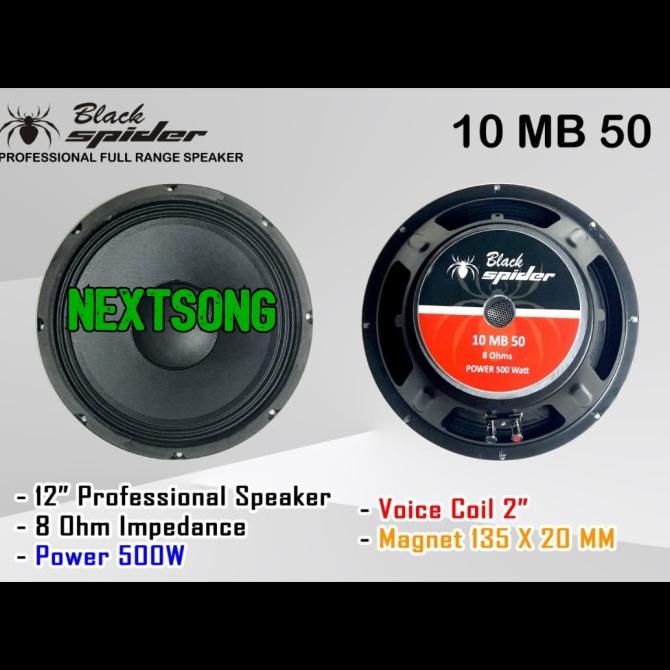 SPEAKER BLACK SPIDER 10 MB 50 MID BASS OUTDOOR 10 INCH ORIGINAL Termurah