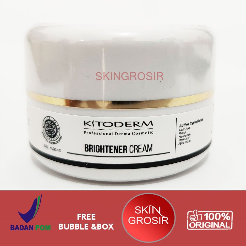 [READY STOCK] Kitoderm Brightener Cream 10gr Original / Tabir Surya Pencerah BPOM GROSIR