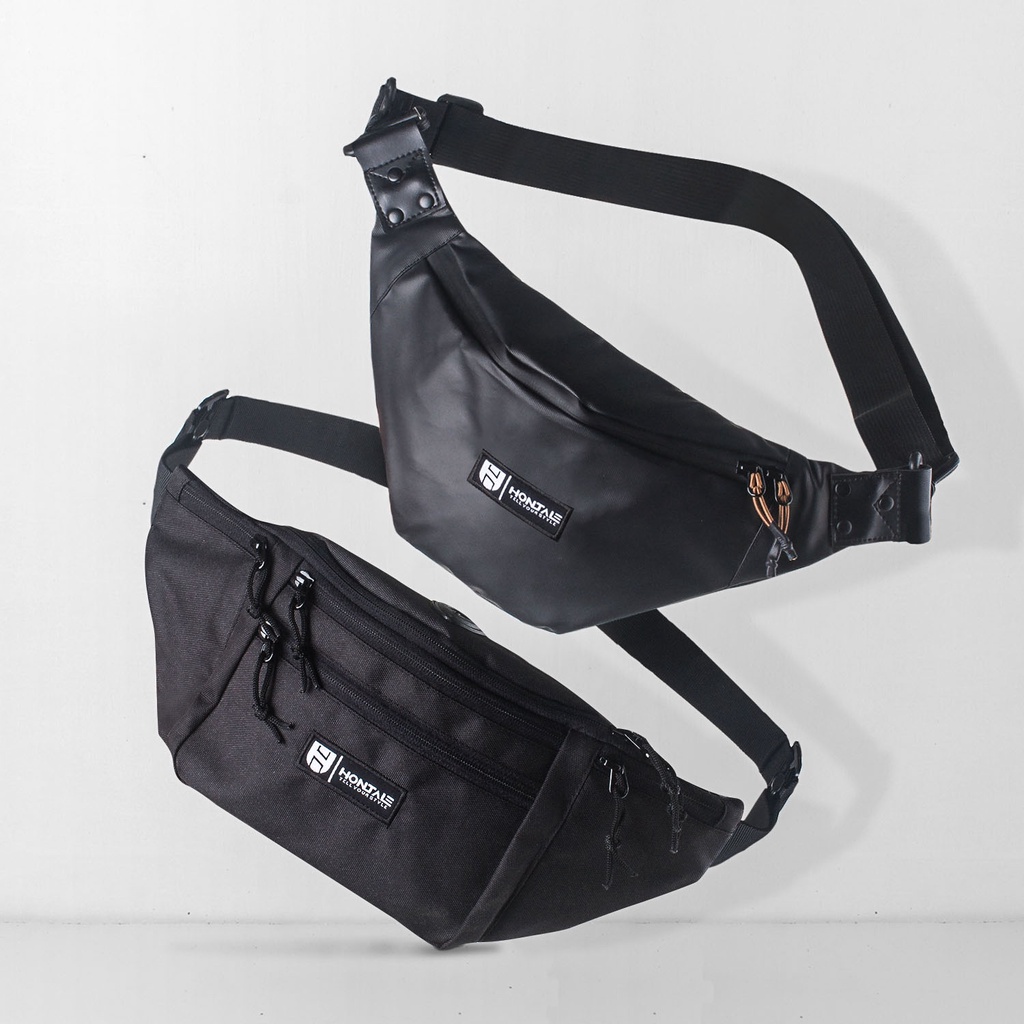 HONTALE | Bundling Tas Waistbag Muzzle Black + Tas Waistbag Riders Black