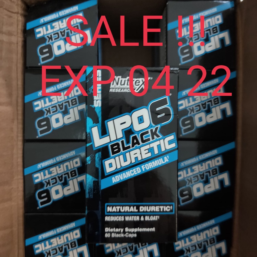 NUTREX LIPO 6 Black Diuretic 80 Kaps Kapsul Caps Fatburner Waterloos Water Cut