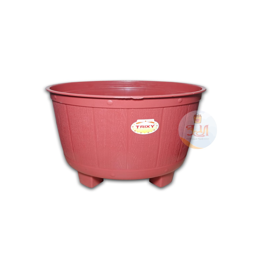Pot Trixy No. 03 / Pot Gentong Plastik / Pot Bunga Kaki Model Gentong