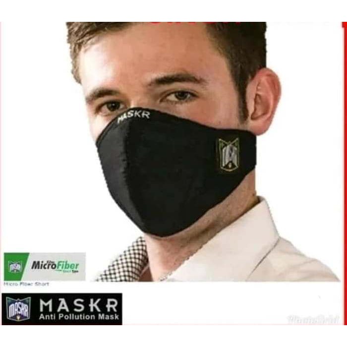 ORIGINAL Masker Micro Fiber serat MASKR Short Pendek Safety Motor Biker anti partikel mikro