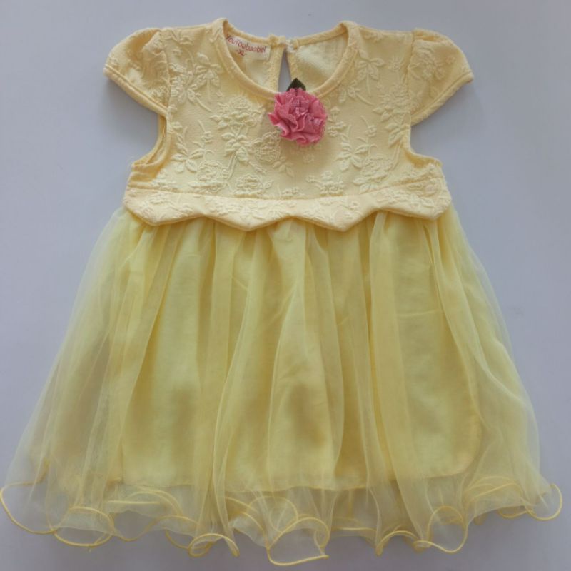 Rok Tutu Import Yellow/ Rok Tutu Rok Lace Anak Bayi Import