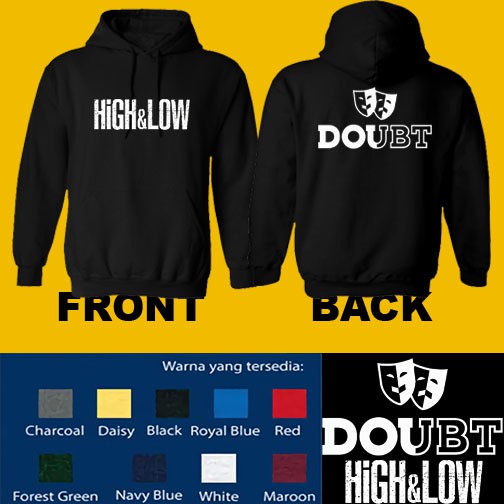 HOODIE COTTON COMBED 30'S HIGH AND LOW DOUBT